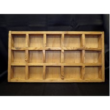 19" x 10" Rustic Wood Shadow Box - 15 cases (3.5" x 2.5")   302549379930